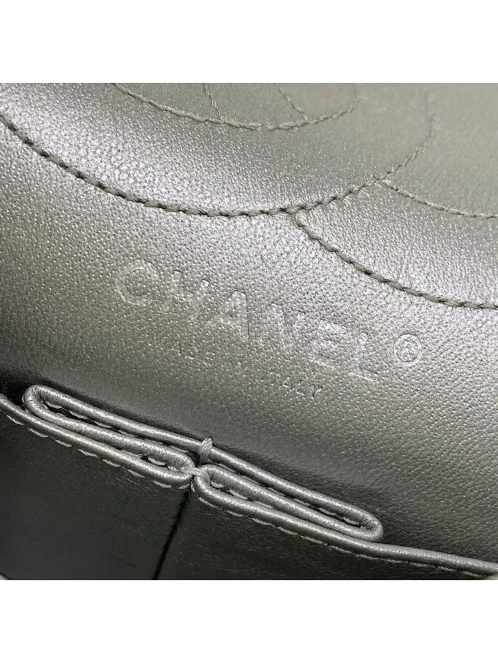 Chanel Shoulder Bag 2.55 Quilted Silver Mademoiselle Chain Lambskin